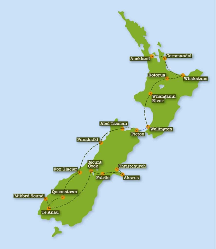 Neuseeland rundreise geführt deutschsprachig Gruppenreise 3 Wochen Neuseeland Kleingruppenreise